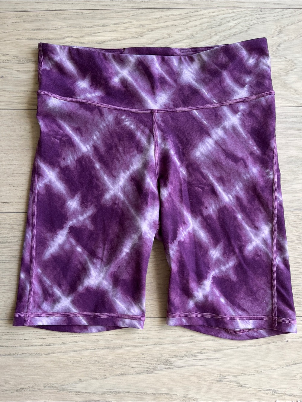 Gap Fit Purple Tie-Dye Biker Shorts